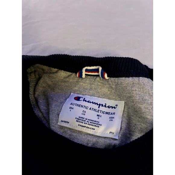 Champion Navy Blue Authentic Athleticwear Sweatshirt Large - Picture 3 of 6